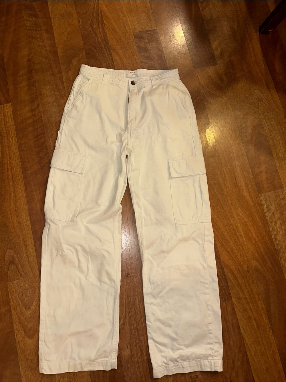 Cotton On White Cargo Pants - Lightweight Utility Style